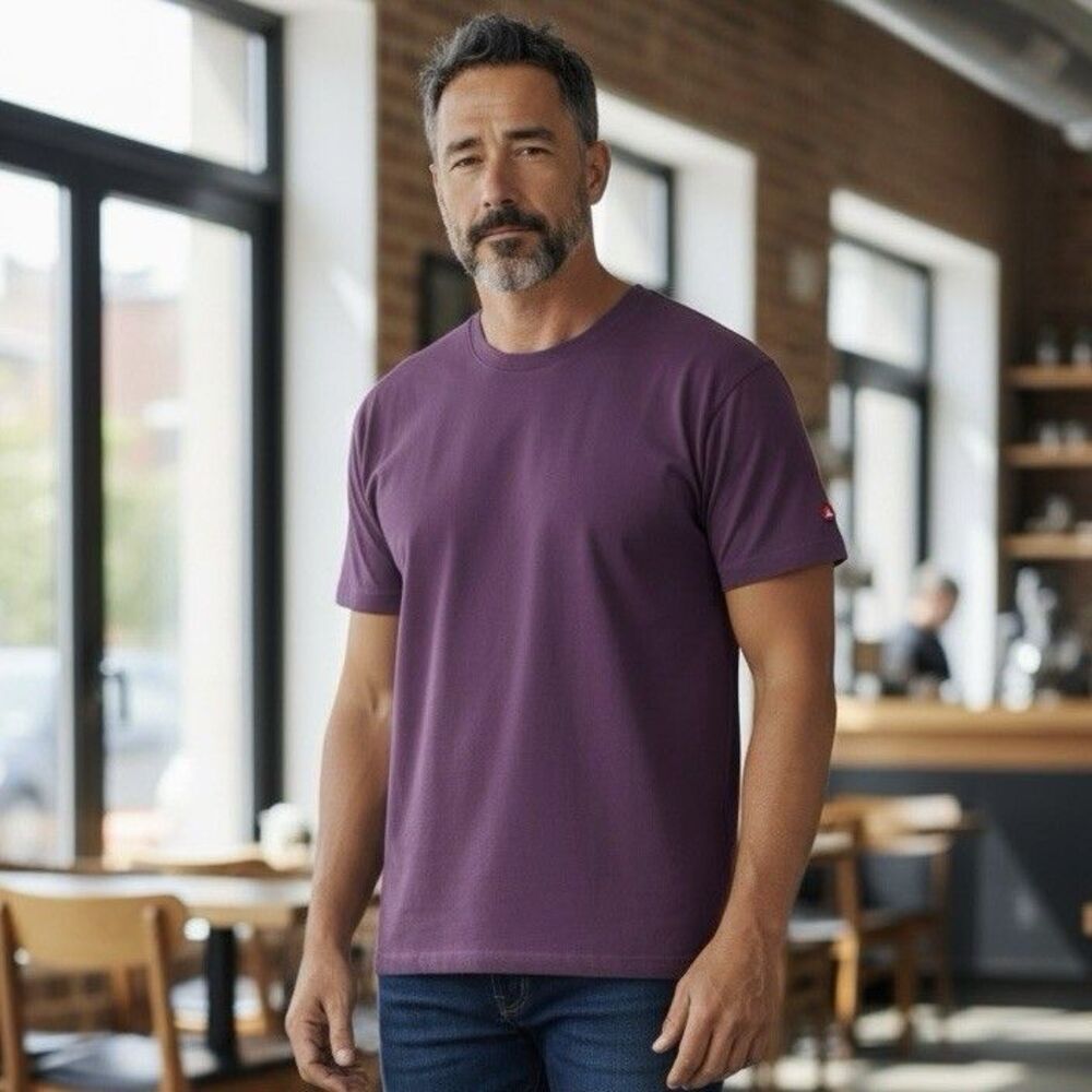 American Giant T-Shirt Mens XL Purple Vintage Crew Tee Cotton Short Sleeve NEW